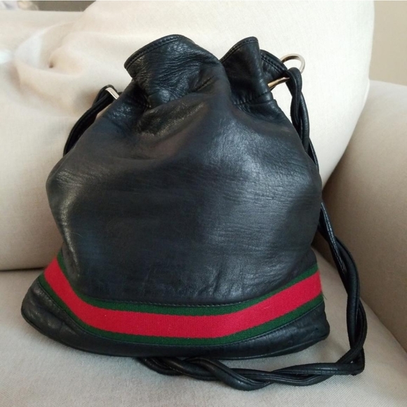 Authentic Vintage Gucci Drawstring Bucket - Picture 4 of 11